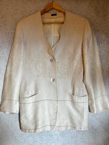 Carla Zampatti Vinatge Linen Coat - Size 12