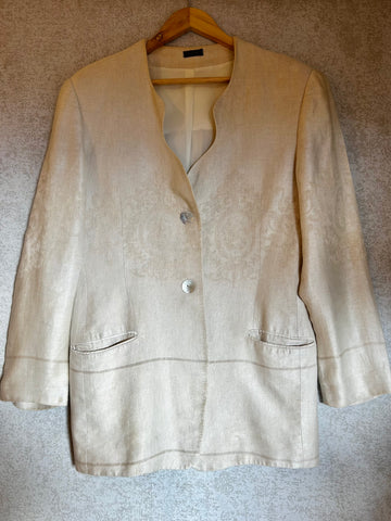 Carla Zampatti Vinatge Linen Coat - Size 12