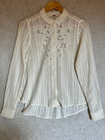 Free People Embroidered Top - Size XS