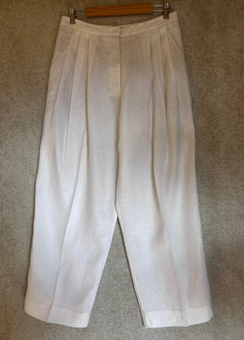 White Story Linen Pants - Size 12