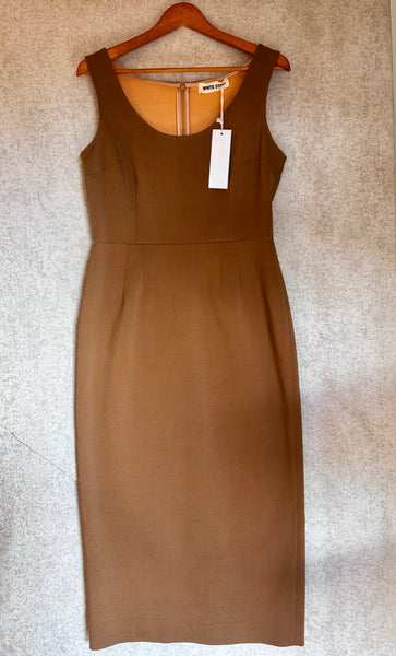 White Story Camel Dress - Size 12 NEW