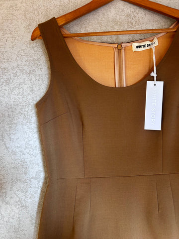 White Story Camel Dress - Size 12 NEW