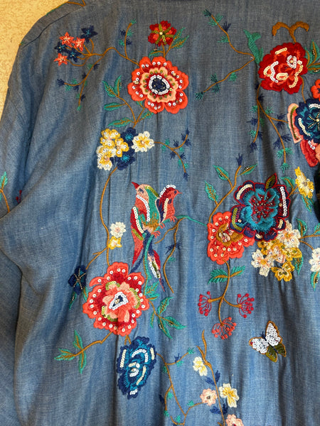 Zara Embroidered Kimono - size M
