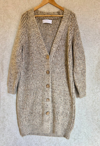 Moku Oatmeal Wool Cardigan - One Size
