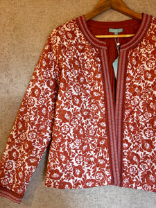 Blue Illusion Quilted Jacket - Size L New
