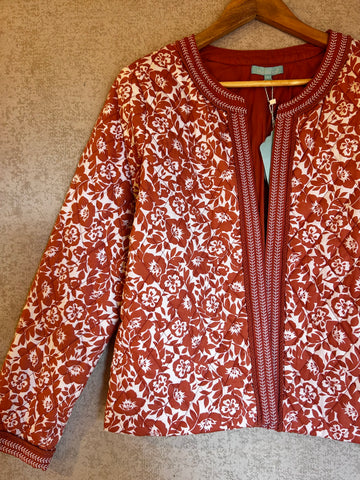 Blue Illusion Quilted Jacket - Size L New