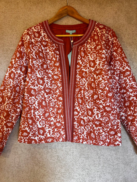 Blue Illusion Quilted Jacket - Size L New