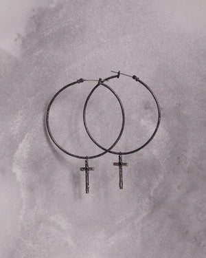 Lee Brennan Hoop + Oxidised