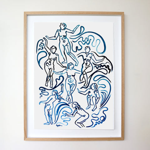 Peninsula Surf Sisters 2021 - A2 Fine Art Print on 100% Cotton Paper - Float Framed in Ash