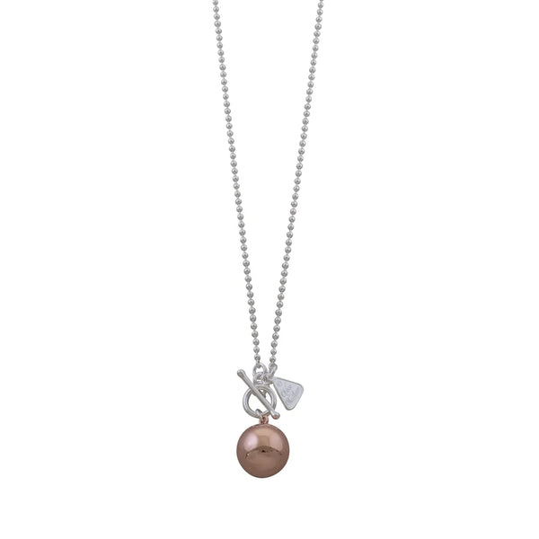 Two Tone Chime Ball Necklace