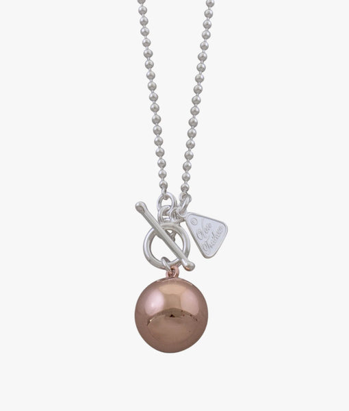 Two Tone Chime Ball Necklace