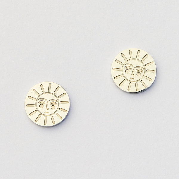 Sun Studs - Silver