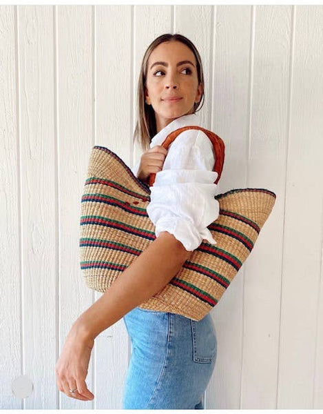 U Shop Basket - Short Handle -  Multi Coloured