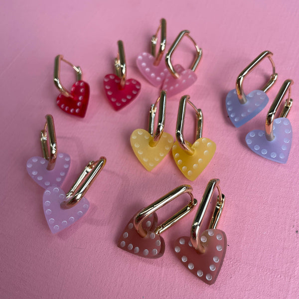 Frida Hearts - Hoops - Brown