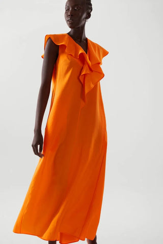 Cos Ruffled Maxi Dress - Size XL