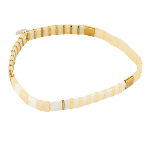 Mosaic Stacking Bracelet - Egg Nog