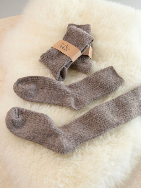 The Comfiest Socks - Knee High - Light Choclate  L/XL