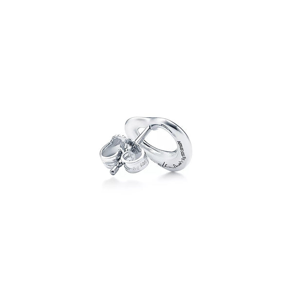 Tiffany Elsa Peretti Open Heart Stud Earrings