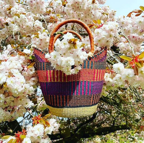 U Shop Basket - Short Handle -  Multi Coloured