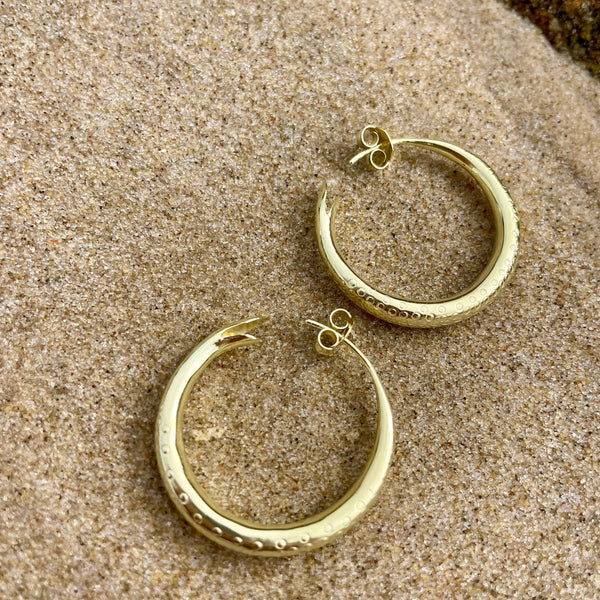 Sunsara - Ouroboros Gold Hoops