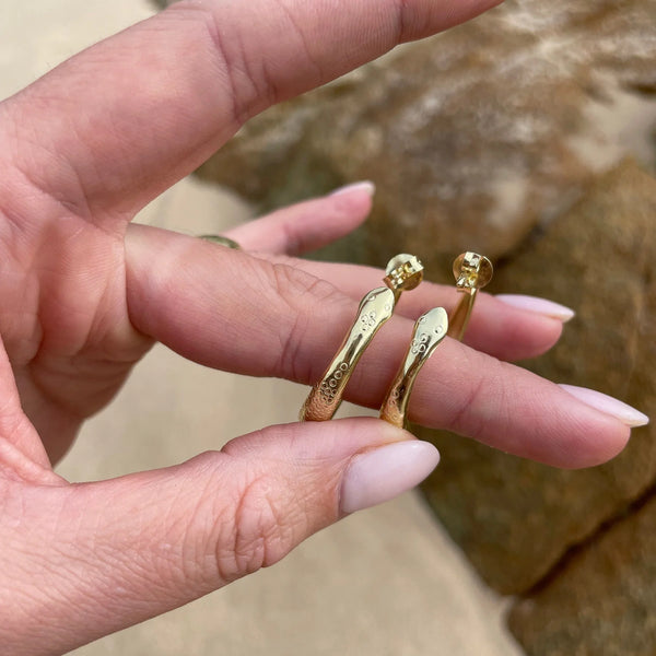 Sunsara - Ouroboros Gold Hoops