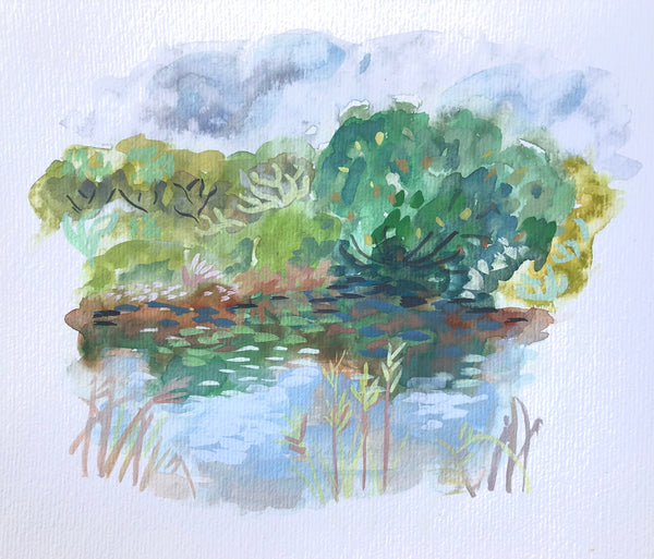 Fairy Wren Ephemeral Pond - Coolart - 30cm x 30cm