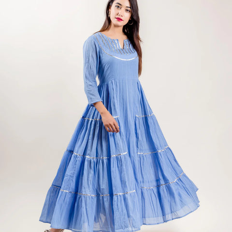 Missprint Tiered Dress - Size S