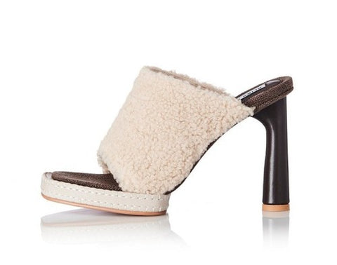 Alias Mae Sherpa Mule Heel - Size 39